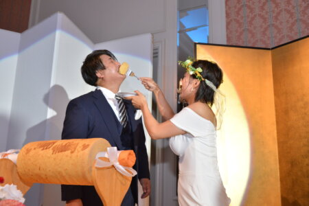 バームクーヘンでのファーストバイト